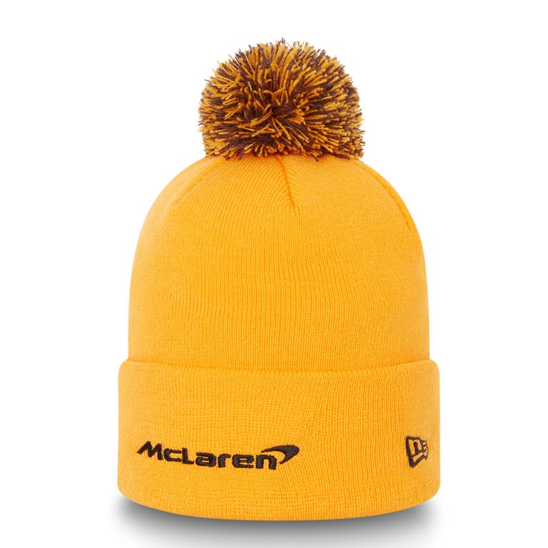 Gorras New Era Beanies Naranjas - McLaren F1 Essential Bobble 10954GLBU